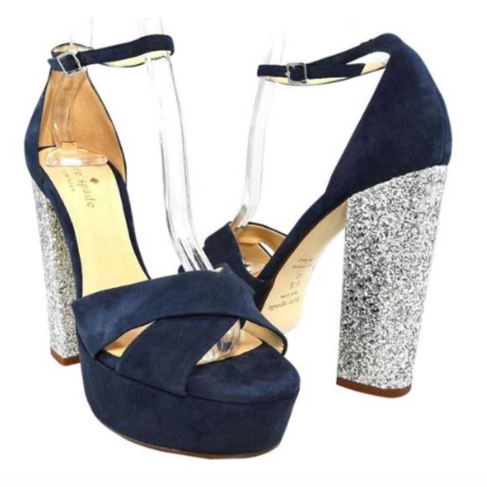 Kate Spade Glitter Block Heel Platform